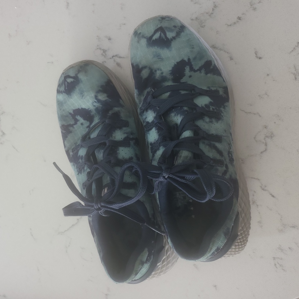 Nobull Runners Blue Tie-Dye Sneakers with Laces